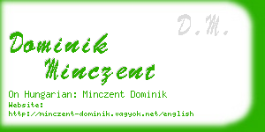 dominik minczent business card